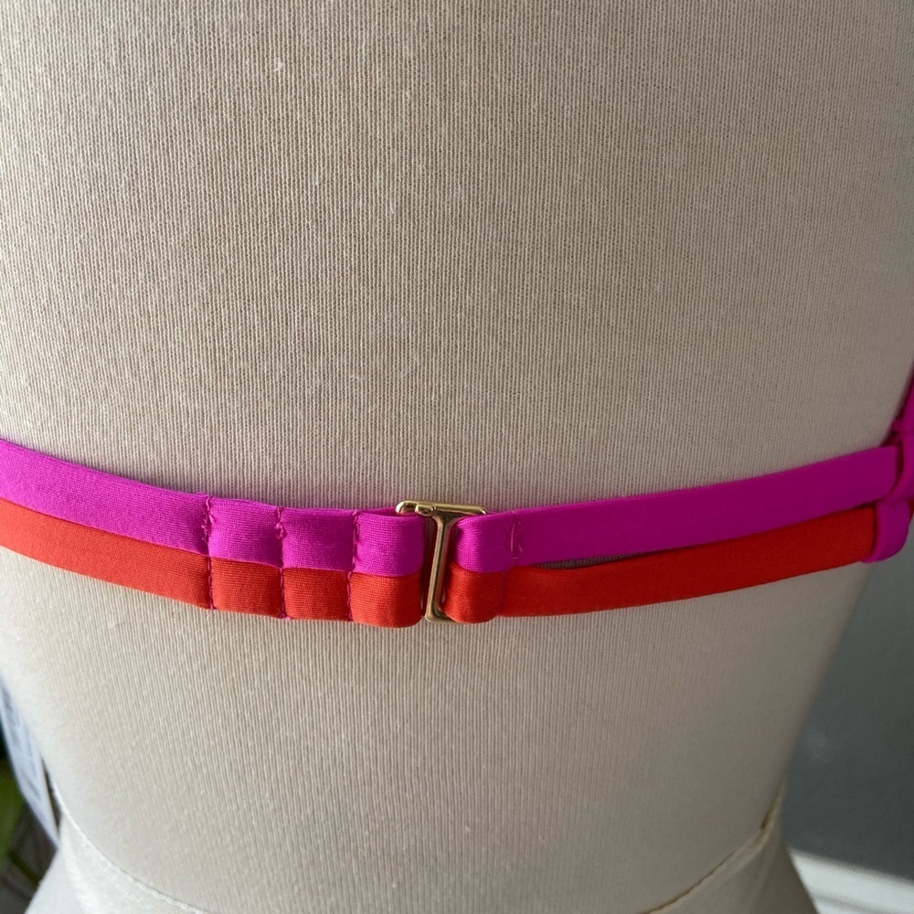 Sugar Beach pink and orange bikini top - Picture 4 of 8
